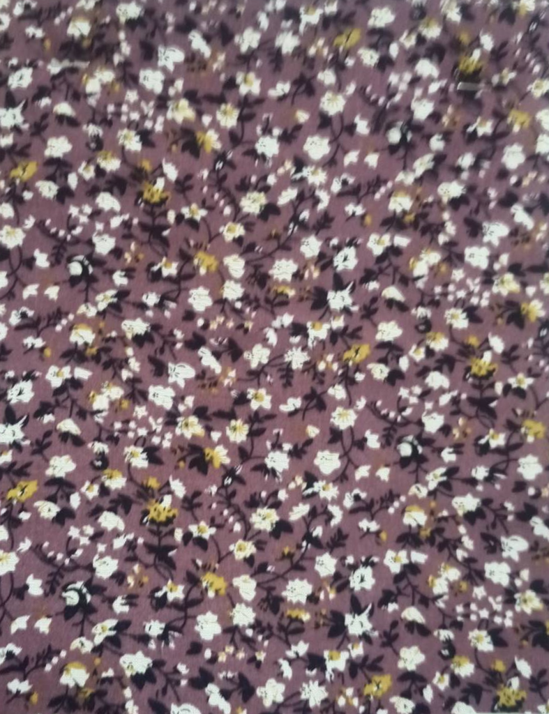 JO-15 D#9 Printed Rayon Spun Fabric, Digital Print, Soft & Smooth Texture, Sold per 1 Meter, Ready to Ship