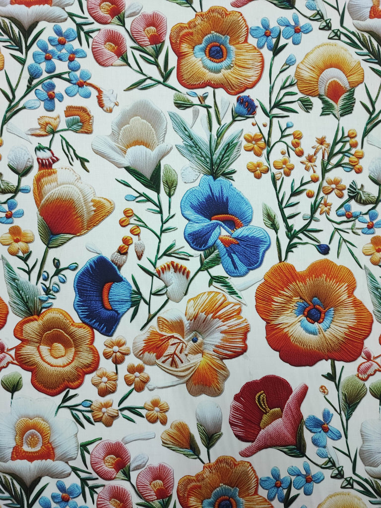 COTTON POPLIN 58" 3D DESIGN 15
