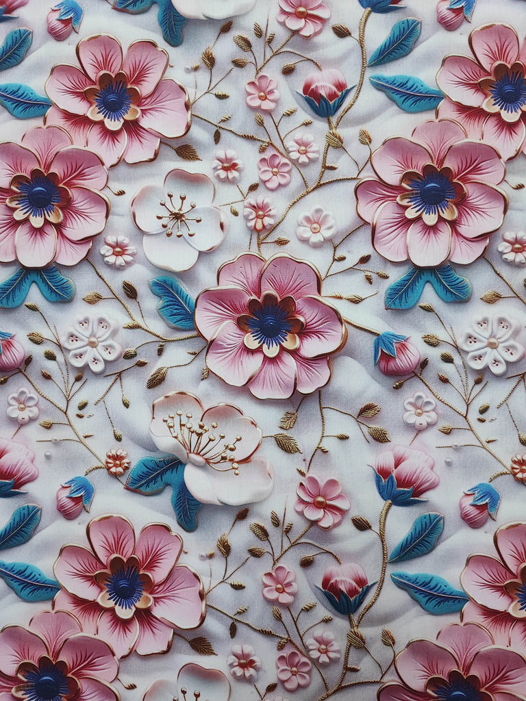 COTTON POPLIN 58" 3D DESIGN 14
