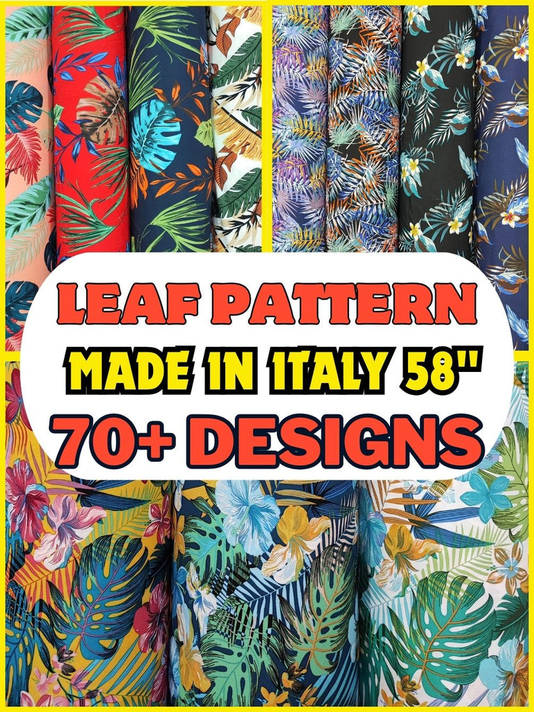 POLYESTER (MAI ITALY) 58" 100 GSM - BIG LEAF DESIGN