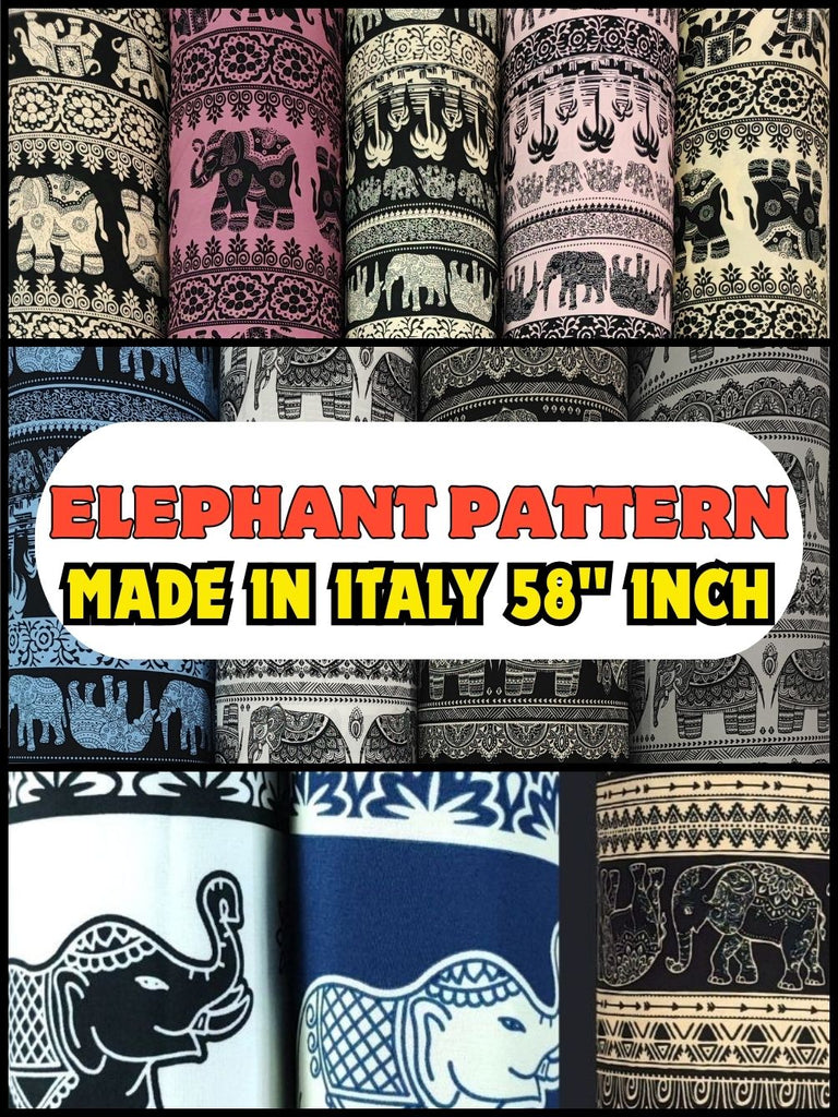 POLYESTER (MAI ITALY) 58" 100 GSM - THAI ELEPHANTS