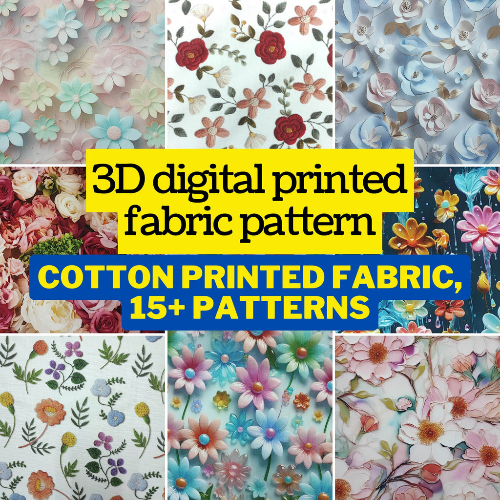 COTTON 58" 3D DESIGNS