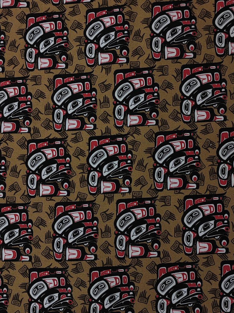 COTTON SHEETING 44" POLYNESIAN DESIGN 27