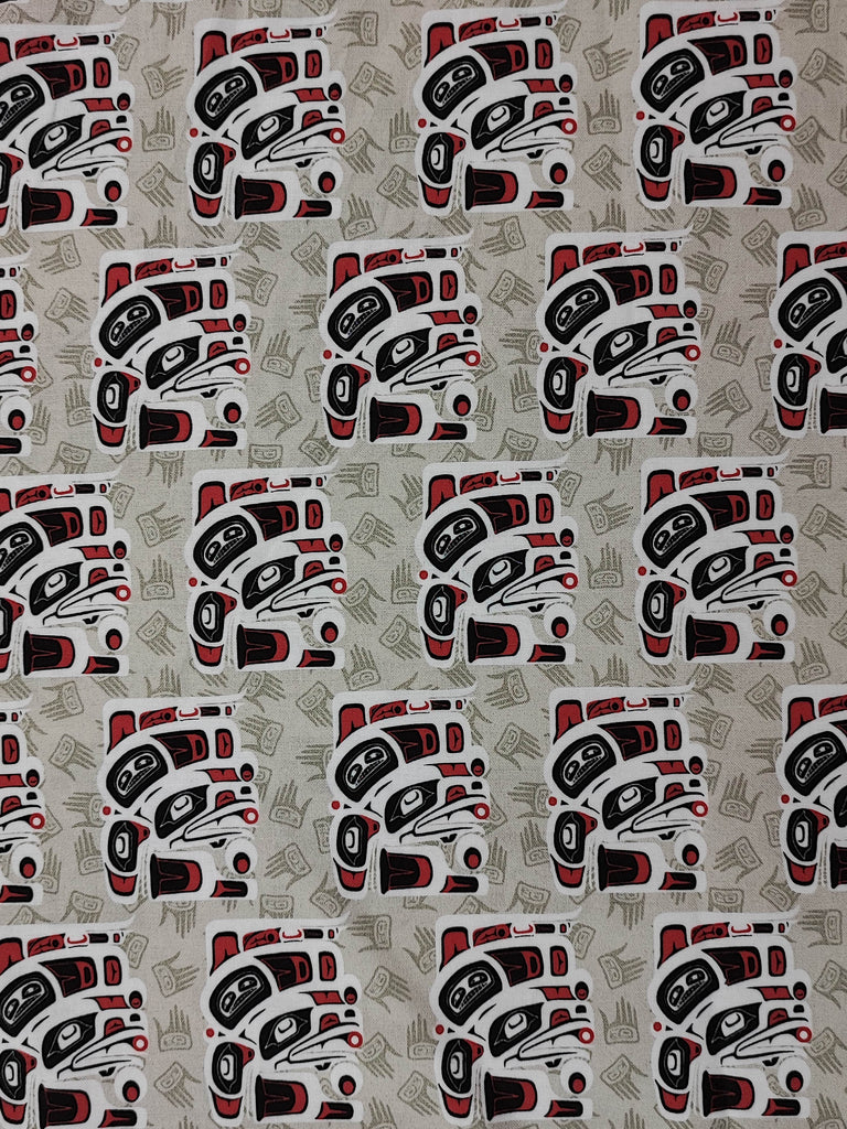 COTTON SHEETING 44" POLYNESIAN DESIGN 17