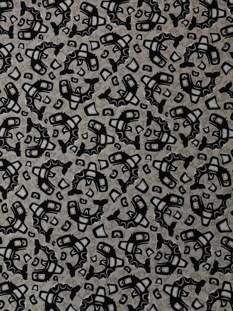 COTTON SHEETING 44" POLYNESIAN DESIGN 3