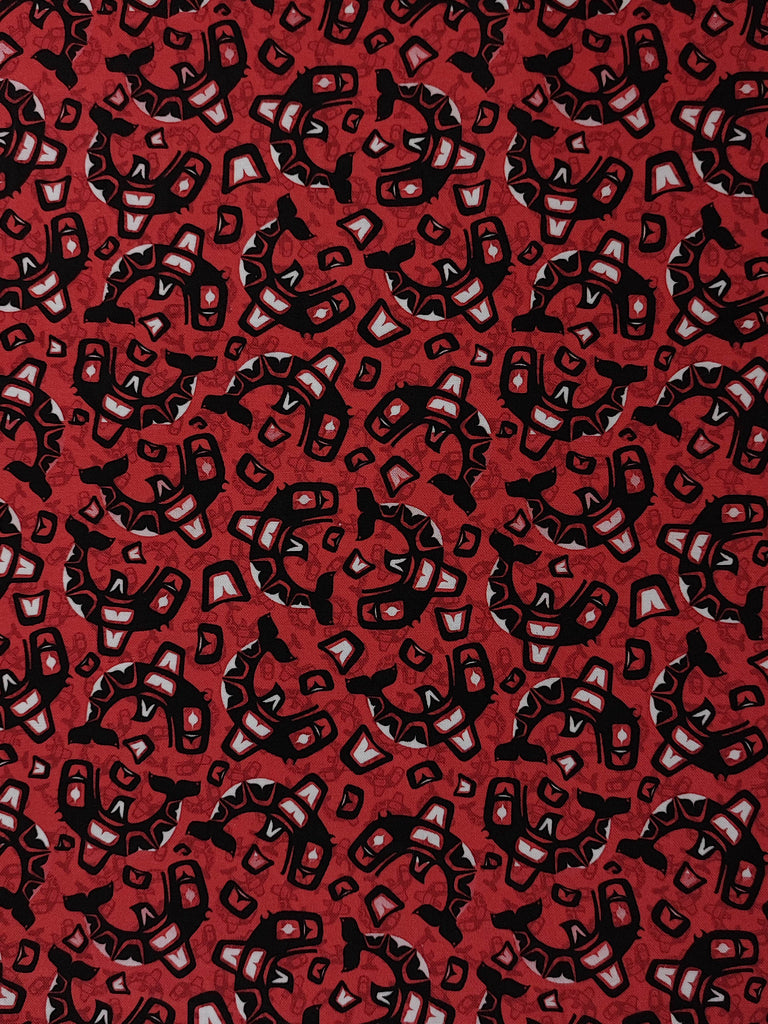 COTTON SHEETING 44" POLYNESIAN DESIGN 7