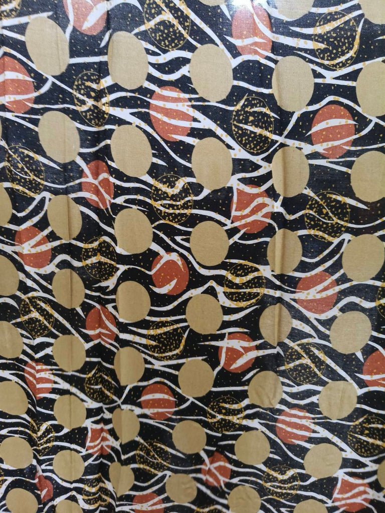 TO-26 #558 D#8  Printed Rayon Spun Fabric, Digital Print, Soft & Smooth Texture, Sold per 1 Meter, Ready to Ship