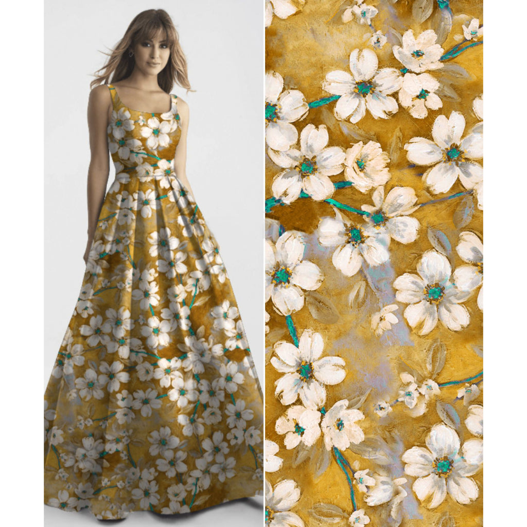 ผ้าเรยอนซาติน สีสด ผ้าพิมพ์ ลวดลายศิลป์ หน้ากว้าง 58' เนื้อผ้านุ่มลื่น ใส่สบาย ขนาด 1 เมตร พร้อมส่ง